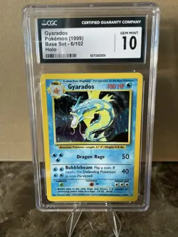 Pokemon Gyarados 6/102 Holo Base Set 1999 CGC 10 *HOLO STAR in front of mouth* - Image 2