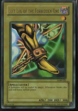Left Leg of the Forbidden One LOB-121 WAVY Faded Unlimited Yu-Gi-Oh - Image 1