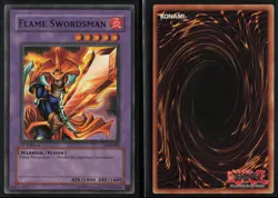 Flame Swordsman LOB-003 Super Rare Glossy 1st Edition FOIL LINE ERROR Yu-Gi-Oh - Image 3