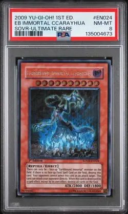 Earthbound Immortal Ccarayhua SOVR-EN024 1st Ed Ultimate Rare Yugioh PSA 8 *673 - Image 1