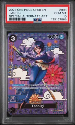 2024 One Piece Tashigi Special Alt Art SP OP08 ST06-006 PSA 10 - Image 1