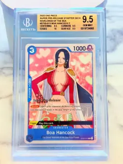 2022 One Piece BOA HANCOCK BGS 9.5 MINT SUPER PRE RELEASE ST03-013 WARLORDS SEA - Image 1