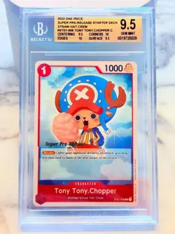 2022 One Piece TONY TONY CHOPPER BGS 9.5 MINT SUPER PRE RELEASE ST01-006 - Image 1