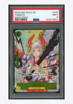 One Piece PSA 9 Yamato C Promo 2025 ST13-016 Dash Pack English - Image 1
