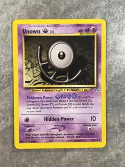 Unown [U] 51/75 Pokemon TCG Neo Discovery Vintage WOTC Card Regular (Mod Play) - Image 1