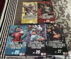 One Piece Starter Decks Bundle: Lot Of 5 Factory Sealed Includes Booster Packs - Image 1