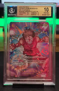 One Piece Monkey D. Luffy EB02-061 SP The Best Vol. 2 Beckett 10 Japanese - Image 1