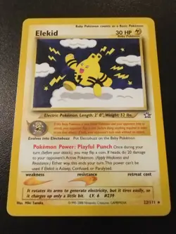 Pokemon TCG Elekid 22/112 Electabuzz 20/102 Vintage Card Rare - Image 2