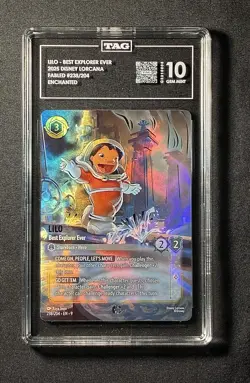 Disney Lorcana TCG - Lilo Best Explorer Ever 238/204 Enchanted - TAG Gem Mint 10 - Image 1