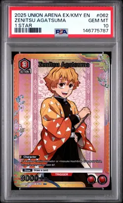 Union Arena TCG Zenitsu Agatsuma Alt Art Holo PSA 10 Gem Mint Demon Slayer - Image 1