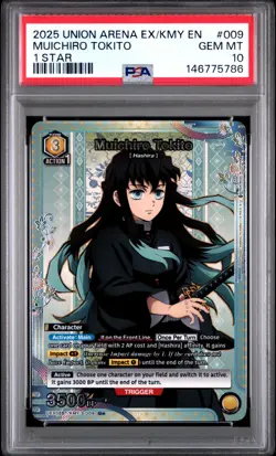 Union Arena TCG Muichiro Tokito Alt Art Holo PSA 10 Gem Mint Demon Slayer - Image 1