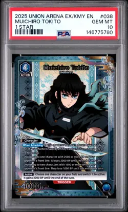 Union Arena TCG Muichiro Tokito Alt Art Holo PSA 10 Gem Mint Demon Slayer - Image 1