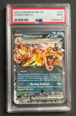 Pokemon TCG Charizard EX Obsidian Flames Holo Ultra Rare Card 125/197 PSA 9 - Image 1