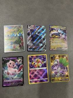 Pokemon TCG Holo/Foil Card Lot 6 Cards Swablu, Aggron VMAX, Raging Bolt ex, Mew… - Image 1