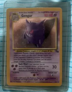 Pokemon TCG Gengar Fossil Holo Card 5/62 Unlimited Rare - Image 4