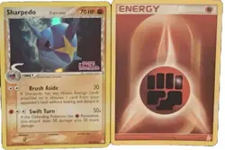 Sharpedo Ex Holon Phantoms Rainbow Holo 2006 + Fighting Energy Pokemon Cards - Image 1