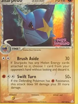 Sharpedo Ex Holon Phantoms Rainbow Holo 2006 + Fighting Energy Pokemon Cards - Image 2