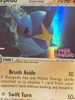Sharpedo Ex Holon Phantoms Rainbow Holo 2006 + Fighting Energy Pokemon Cards - Image 3