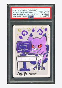 Pokemon PSA 10 AUTO 8 Spare Card Gengar Agnes Garbowska 2023 Old Maid Japanese - Image 1