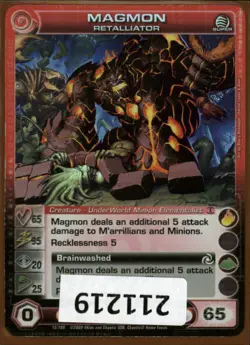 (211219) MAGMON Retalliator 65/95/20/25/65 (2 Max Stats) Super Rare Chaotic Card - Image 1