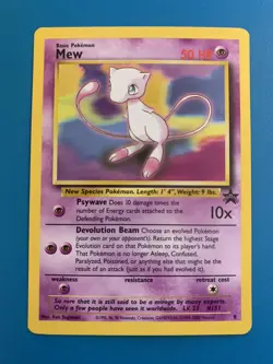 Mew #8 Black Star Promo Rare Vintage Pokemon Card - NM - Image 1
