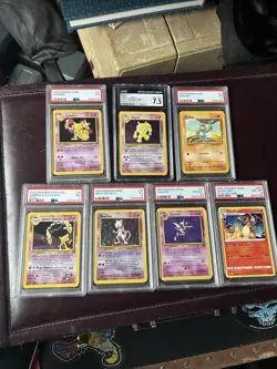 Graded Pokemon Card Lot 7: Charizard, Mewtwo, Kadabra, Nintendo, Wizards - Image 1