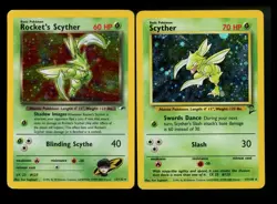 Rocket's Scyther 13/132 Gym 17/130 Base Set 2 Holo Vintage Pokemon Card Lot WOTC - Image 1
