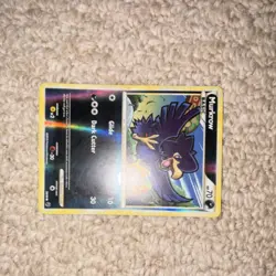 Pokemon TCG Murkrow Reverse Holo 59/90 Basic 2010 HP70 Glide Dark Cutter Card - Image 3