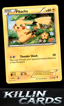 Pikachu 27/111 Pokemon Common XY - Furious Fists Card NM - Image 1