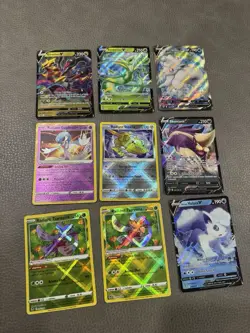 Pokemon TCG Holo Radiant/V Card Lot 9 Cards Giratina V, Serperior V - Image 1