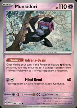Pokemon TCG Munkidori Master Ball 044/131 Prismatic Evolutions Card - Image 1
