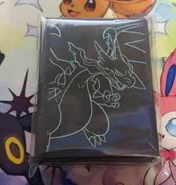 Mega Charizard X Card Sleeves Sealed 65x Pokemon Phantasmal Flames ETB New - Image 1