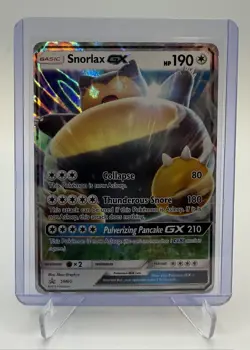 Snorlax-GX SM05 Black Star Promo Holo Ultra Rare (Pokemon Card) DMG - Image 1