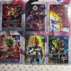 Lot Of 6 Dragon Ball Fusion World Alternate Art Cards - Image 1