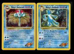 Misty's Golduck 12/132 Gym Tentacruel 10/132 Holo Vintage Pokemon Card Lot WOTC - Image 1