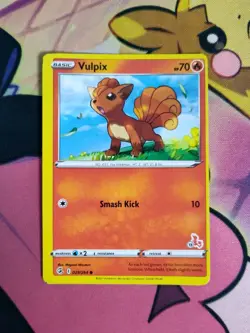 Vulpix 029/264 Fusion Strike Cinderace Stamped Misprint Error Pokemon Card! - Image 1