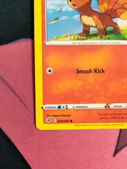 Vulpix 029/264 Fusion Strike Cinderace Stamped Misprint Error Pokemon Card! - Image 2