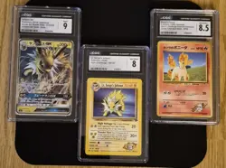 Graded Pokemon Lot of 3 TCG Cards 3 CGC- Jolteon GX Lt. Sur. Jolteon- Bl. Ponyta - Image 1
