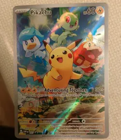 Pokemon Pikachu 027 SVP: Scarlet & Violet Promo Holo 60 HP Trading Card - Image 1