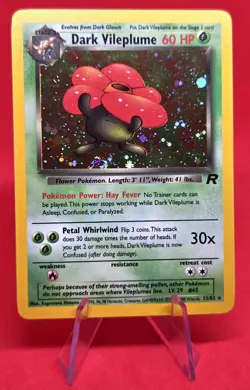 Dark Vileplume - Holo Rare - Team Rocket 13/82 Vintage Pokemon Card NM / LP - Image 3
