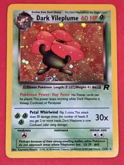 Dark Vileplume - Holo Rare - Team Rocket 13/82 Vintage Pokemon Card NM / LP - Image 5