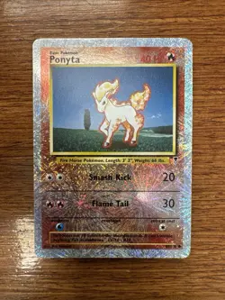 Pokemon TCG Card English Legendary Collection Ponyta 87/110 Reverse Holo - Image 1