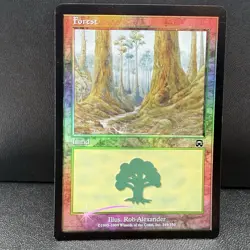 MTG Forest 349/350 LP FOIL Mercadian Masks Promo Green Land - Image 1
