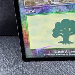 MTG Forest 349/350 LP FOIL Mercadian Masks Promo Green Land - Image 4