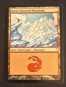 1x Snow-Covered Mountain (154) ColdSnap MP MTG Magic the Gathering x1 MKE - Image 1