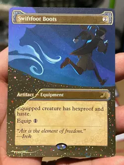 Swiftfoot Boots Avatar The Last Airbender Eternal Hand Painted Altered Art Tentz - Image 1
