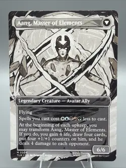 MTG - TLA - Avatar Aang / Aang, Master Of Elements (Borderless) #308 - NM Normal - Image 2