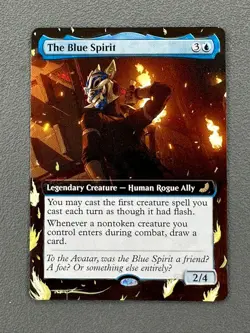 The Blue Spirit 178 MTG Avatar The Last Airbender Hand Painted Altered Art Tentz - Image 1