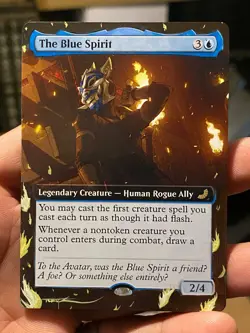 The Blue Spirit 178 MTG Avatar The Last Airbender Hand Painted Altered Art Tentz - Image 2