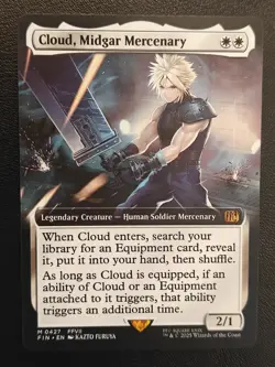 MTG Final Fantasy English Cloud, Midgar Mercenary Extended Art 0427 Non-Foil NM - Image 1
